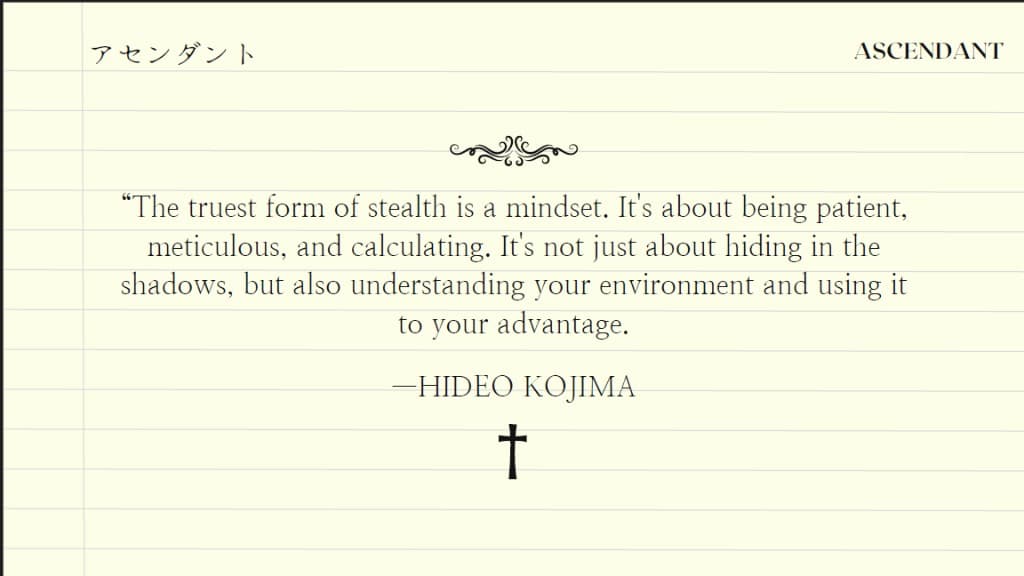 Ascendant quote card — Hideo Kojima