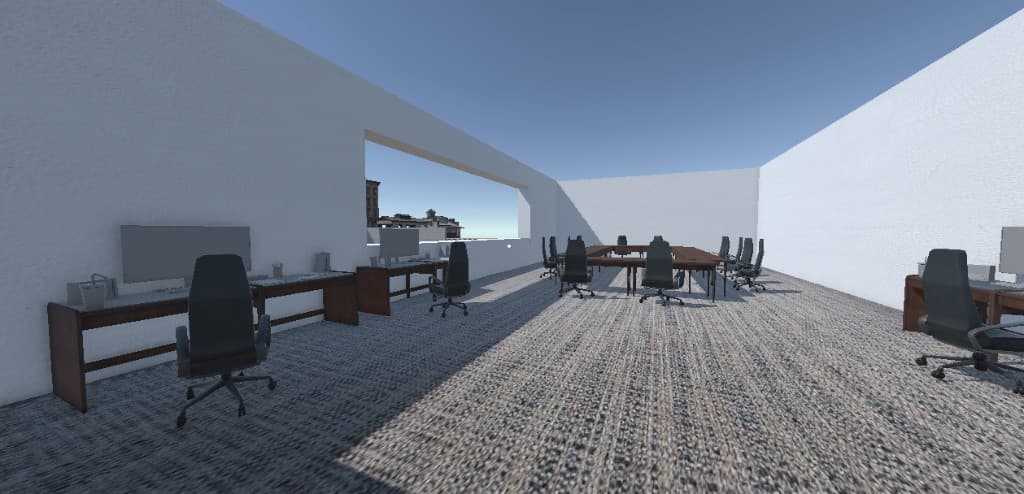 Facility operations office interior