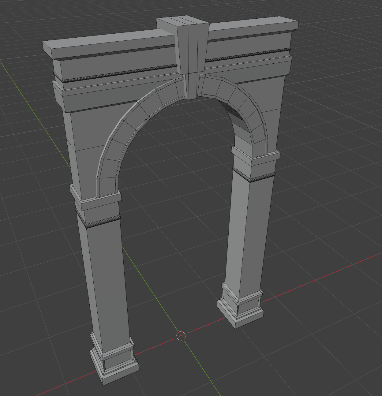 Blender topology — archway