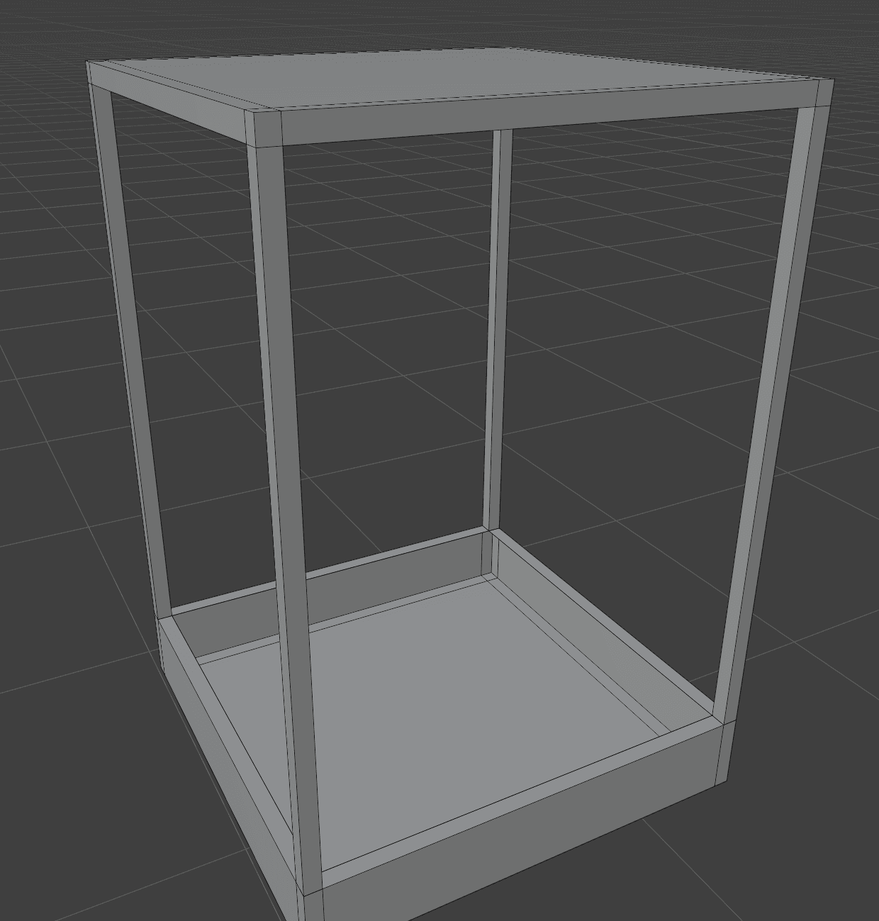 Blender topology — display frame