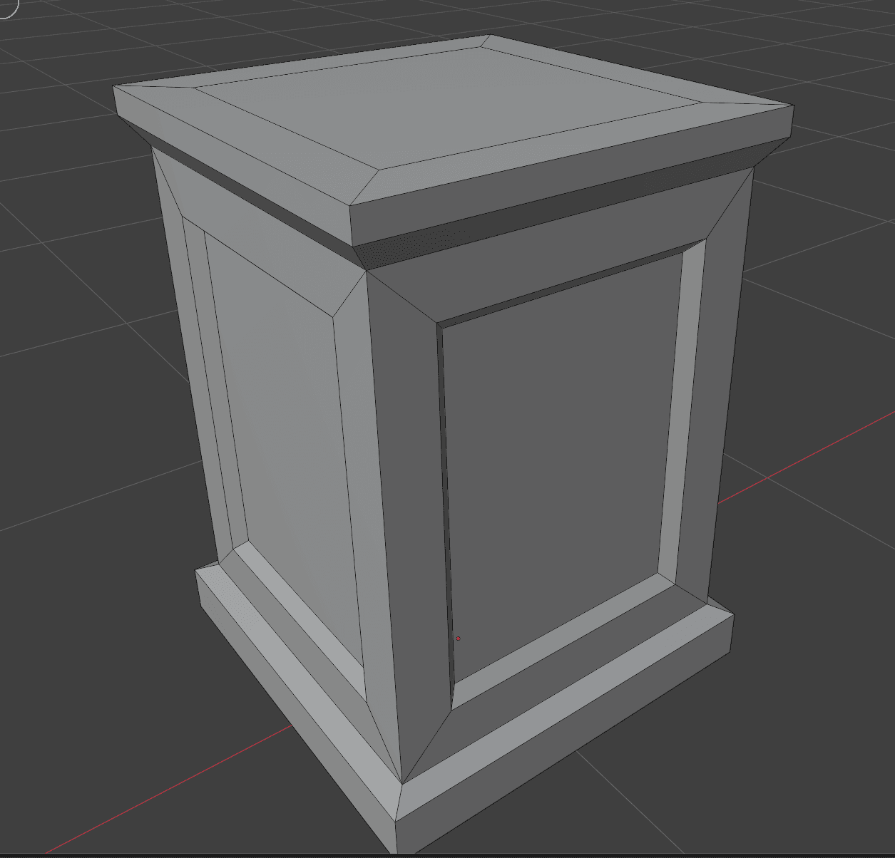 Blender topology — podium