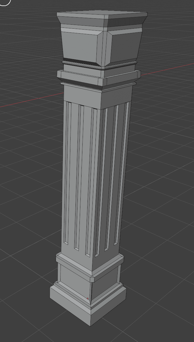 Blender topology — pillar