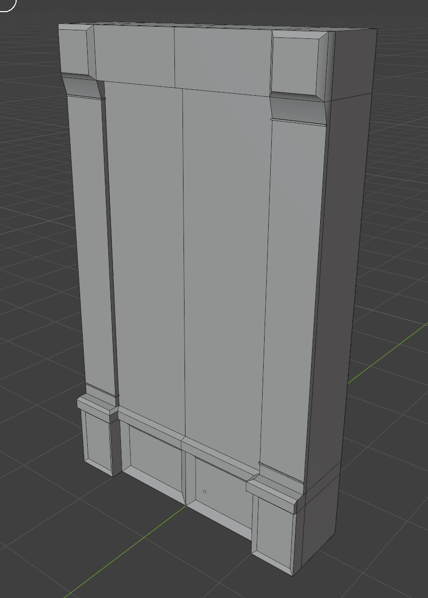 Blender topology — wall panel