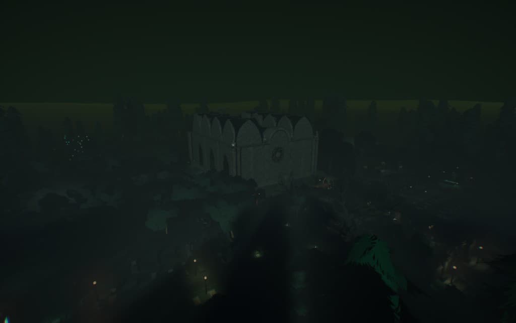 White Rabbit park square at night